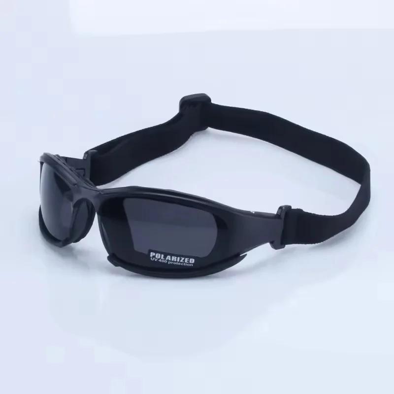 Occhiali da Sole Tattici X7 Grado Militare con Lente Fumè Polarizzata per Airsoft Tiro Motociclismo Ciclismo