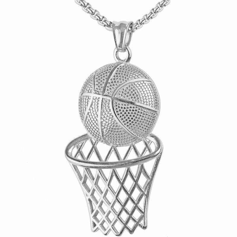 Basketball Hoop Pendant European and American Hip-hop Creative Necklace