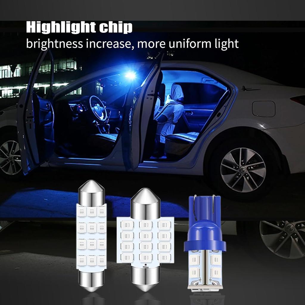 Pack-24 Car LED Bulb Kit Set, T10 31 mm 42 mm Interior Car Lights Bulbs Dome Light, Festoon Bulbs LED Replacement Bulbs for Car Dome Map Door