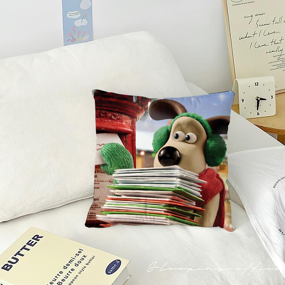 Cartoon W-Wallace-ES and G-Gromit-ES cover Living Room Headboard Office Cushion Bedroom Cushion Sofa Nap Time Pillow Case