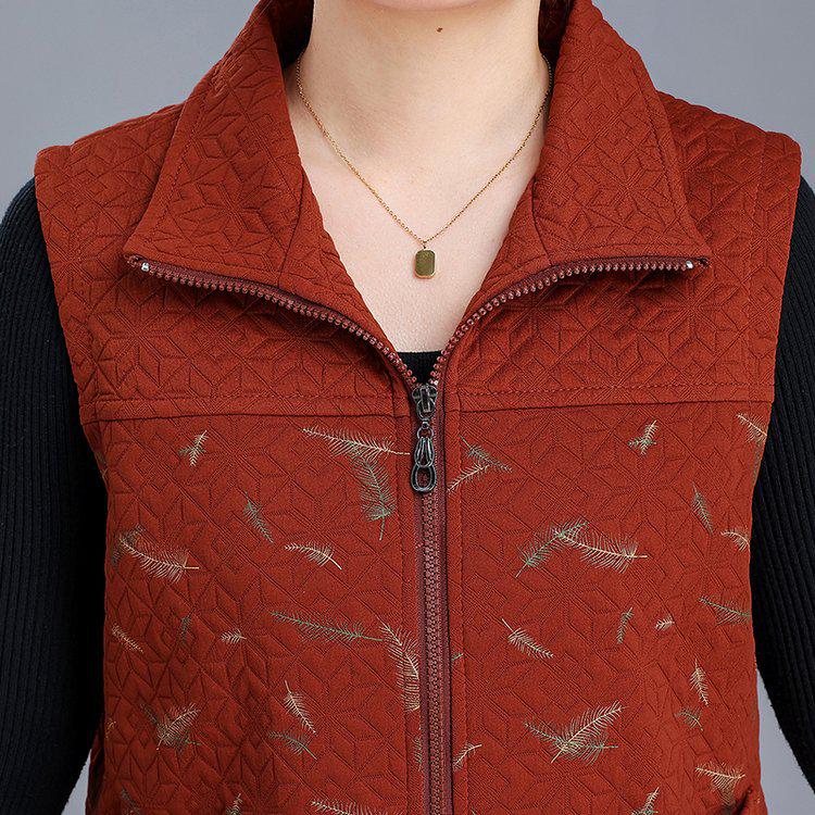 Chic Spring/Autumn Casual Shawl Vest for Middle-Aged and Elderly Women - Loose Slimming Lightweight Jacket.