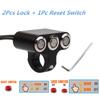 Motorcycle Handlebar Switch Auto-reset &-Latch LED Light Fog Horn