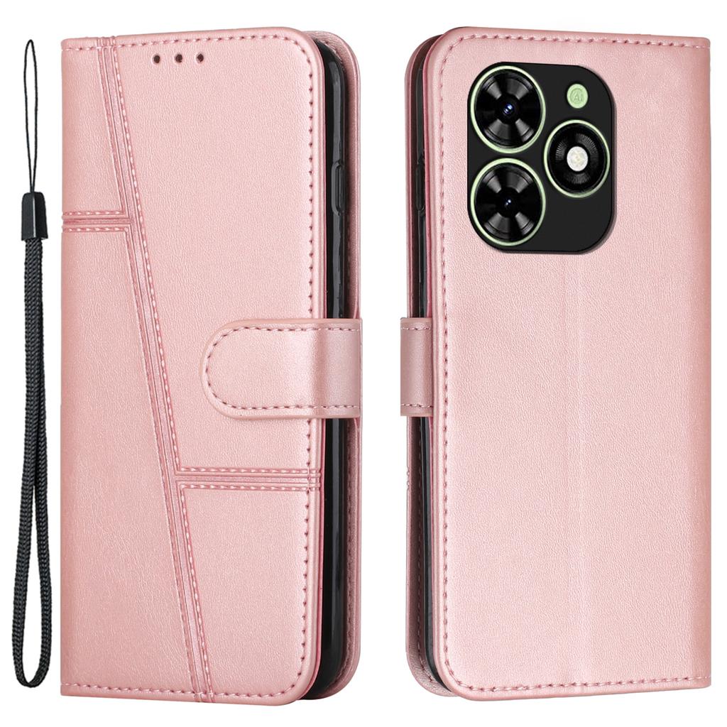 For TECNO Spark Go 2024 4G/Spark 20C/Pop 8 Leather Case Calf Texture Wallet Phone Cover