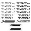 3D ABS Auto Kofferraum Buchstabe 730d 740d 750d 730i 740i 745i 750i 760i 750e Emblem Aufkleber für BMW 7er Reihe E38 E65 E66 F01 F02 G11 G12 sv2