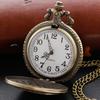 Bronze Aircraft Commemorative Emblem Men's and Women's Quartz Pocket Watch Fashion Best Festival Gift Student Clock
