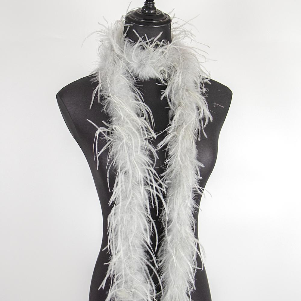 1Ply Ostrich Feather Boa 13-15CM Long Feathers Trims for Crafts Party Dress Sewing Decoration Plumas Ribbon 2 Meters Multicolor