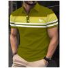 Camisa Polo de Manga Corta para Hombre Bloque de Color Cuello de Solapa Casual Negocios Golf Camisetas Polo Transpirables de Secado Rápido Tops Para Verano