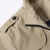 Men's  Winter Casual Zipper Stand Collar Pocket  Color Jacket Coat