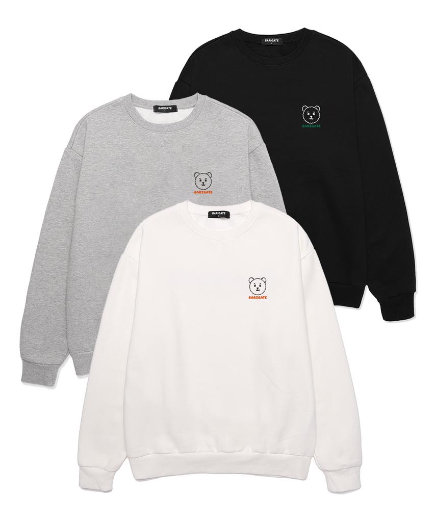 Baligeiteu Cloud Bear Oversized Sweatshirt (Bls013) White (A Type)