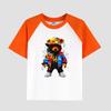 Boys' Casual Short Sleeve T-Shirt Featuring Sleeve Insert, Cotton Fabric, Kids' Fashionable Summer Top