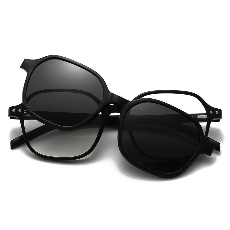 Magnetic Clip-On Sunglasses Polarized Light Filtering Night Vision Gogglee Clip-On Lens Lenses Irregular Frame Myopia Frames