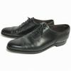 USED/Otsuka Seika/ Semi Brogue Cap Toe Business Shoes Black size 8.5 26.5-27.0 Men's Made in Japan