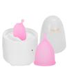 Reusable Female Menstrual Cup Lady Menstrual Cup Cleaner Machine Set (Cleaner Menstrual Cup Pink sL