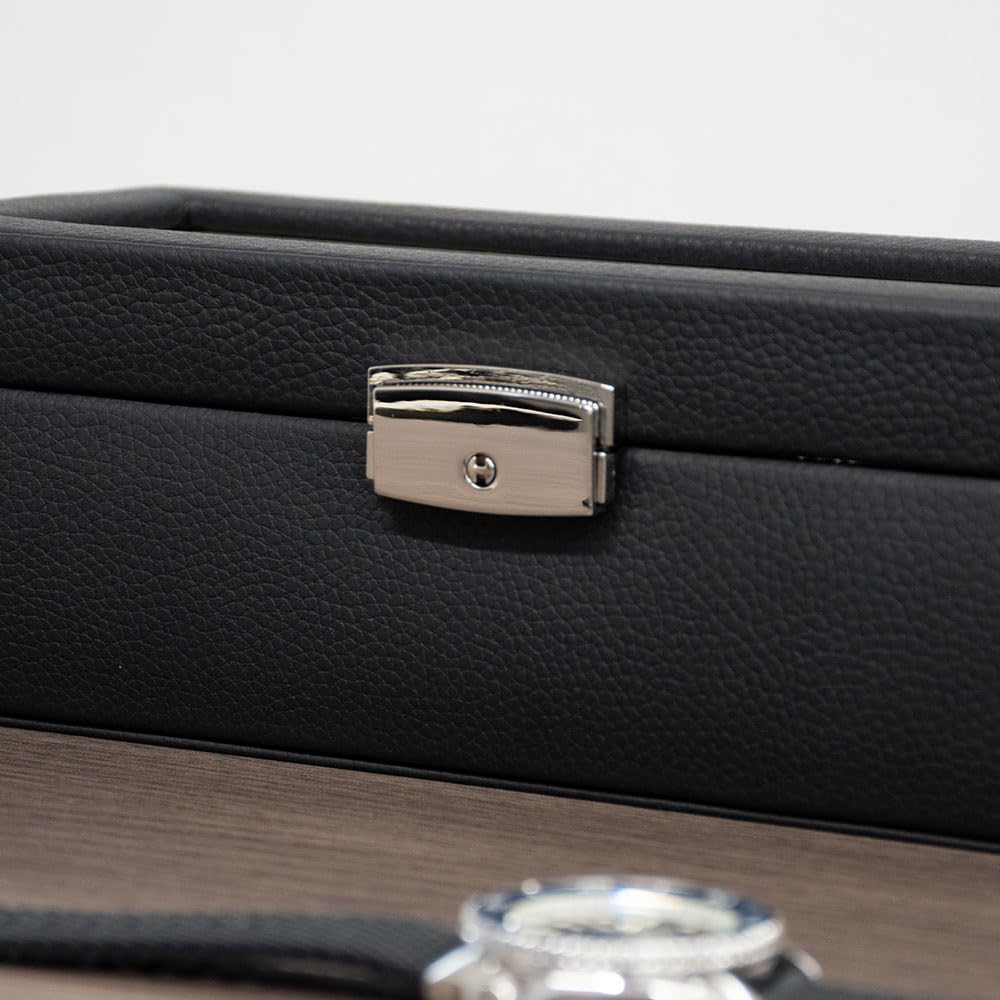 A-ITEM Watch Storage Case (Cowhide Leather) - Holds 5 Watches - Luxury Watch Case, Genuine Leather, Storage, Keeps Watches, Collection Case, Father's