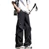 Outdoor Ice Silk Cargo Pants, Summer Men's Cool-Feeling Water-Repellent Hiking Casual Pants, MXXK27 Black XL