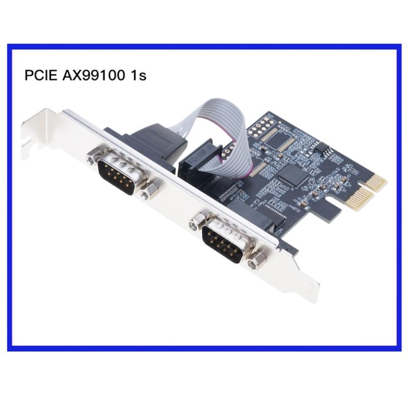 Double Port PCIExpress Serial Adapter Card RS232 COM Port Compatibles Multiple Operating Systems