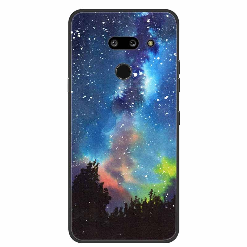 Für LG G8 G8S ThinQ Schwarze Hüllen Weiche Silikon TPU Handyhüllen Für G 8 S 8S ThinQ Luxus Rückabdeckung Funda Cartoon Schale Para Capa