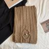 Retro Floral Embroidery Scarf - Women's Warm Knit Neck Gaiter for Autumn/Winter