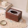 Retro Tissue Box Creative and  Modern Home Living Room Dining Room Dining Room Solid Wood Pumping Carton Storage Napkin Carton