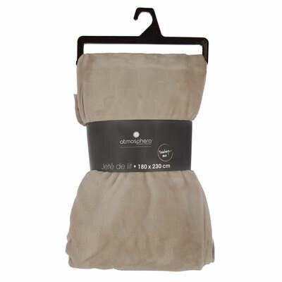 Beige flannel blanket 180x230cm warm soft