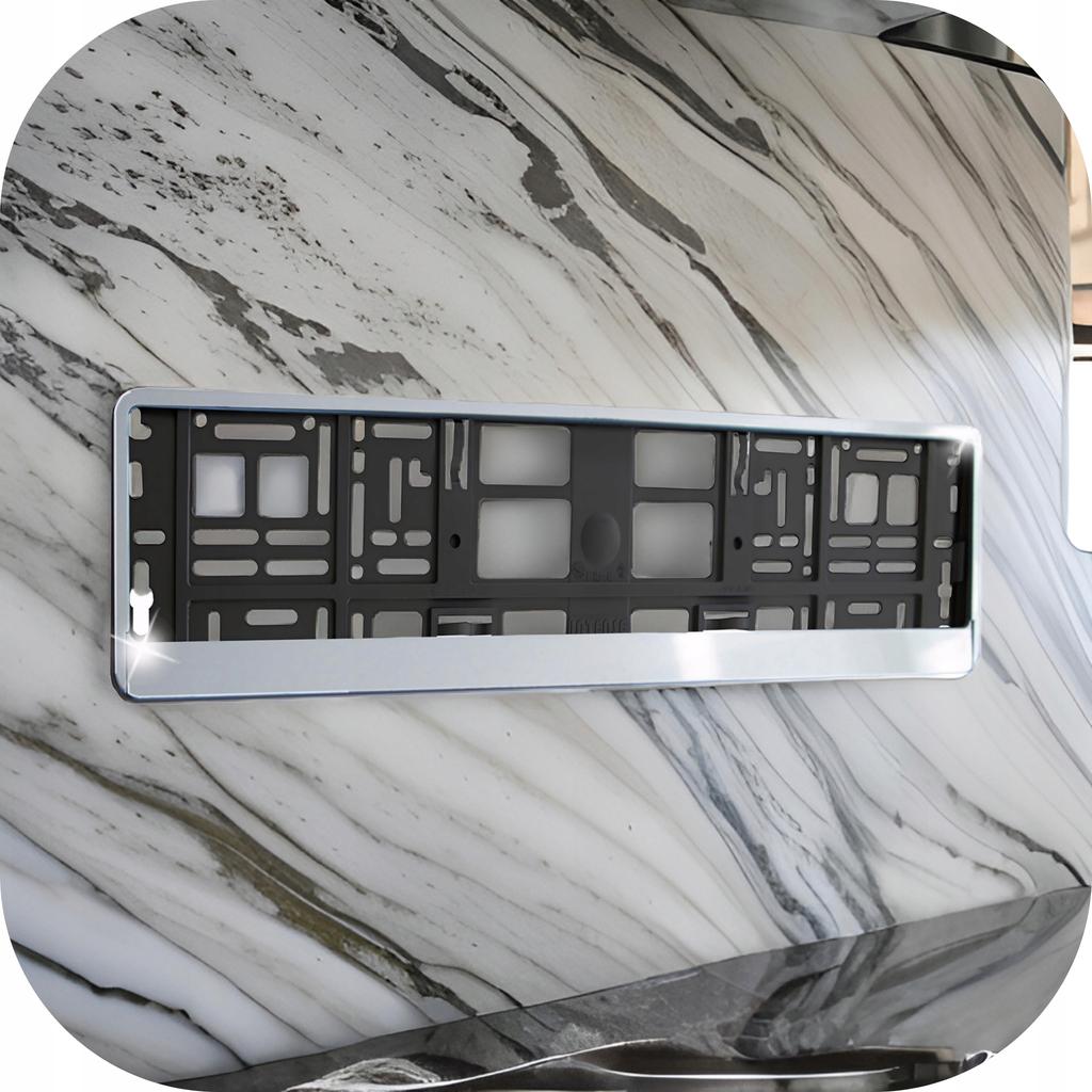 2x HP Chrome Intense Foiled License Plate Frame Set