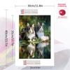 Maine Coon and flowers Pattern  3pcs 100% Round Full Drill 5D DIY Diamond Painting Embroidery Cross Stitch Rhinestone Décor