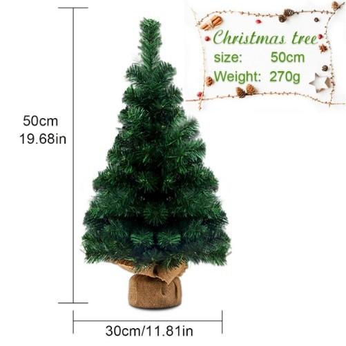 Christmas Tree 20cm Green Tree 50cm Mini Christmas Tree Linen Bottom Tree Christmas Day Shopping Mall Window Desktop Decoration