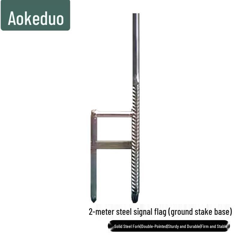 Red and White Lifting Signal Flag with Pole