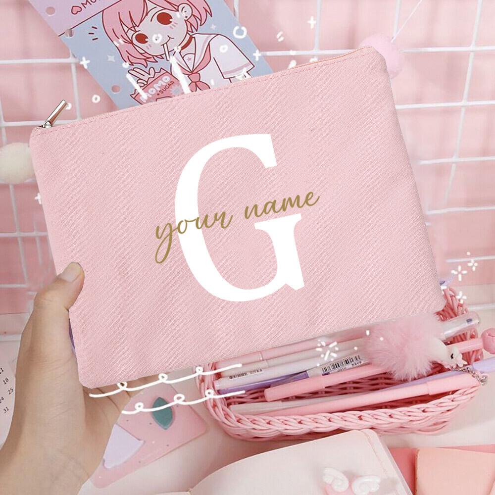 Personalized Custom Name Bridesmaid Cosmetic Bags Girls Neceser Makeup Bag Travel Toiletry Pouch Wedding Birthday Gifts for Her