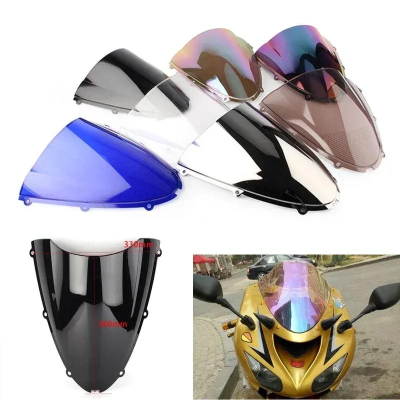 Motorcycle Wind Deflectors For Kawasaki Ninja ZX-6R 636 600 2005-2007 2008 Double Bubble Windshield Deflector Protector