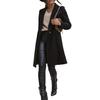 Casual Women Autumn Winter Pocket Lapel Overcoat Button Warm Long Coat Jacket