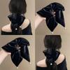 Set of 2 Velvet Ribbon BetterJonny Hair Large Hair Velvet Hair Pearl Hair Hair Gentle On Black Square Scrunchies, Accessories, Ties, Accessories,