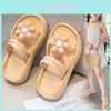 Girl Summer Flip Flops With Non Slip Soft Bottoms For Princess Flower Pattern Footwear