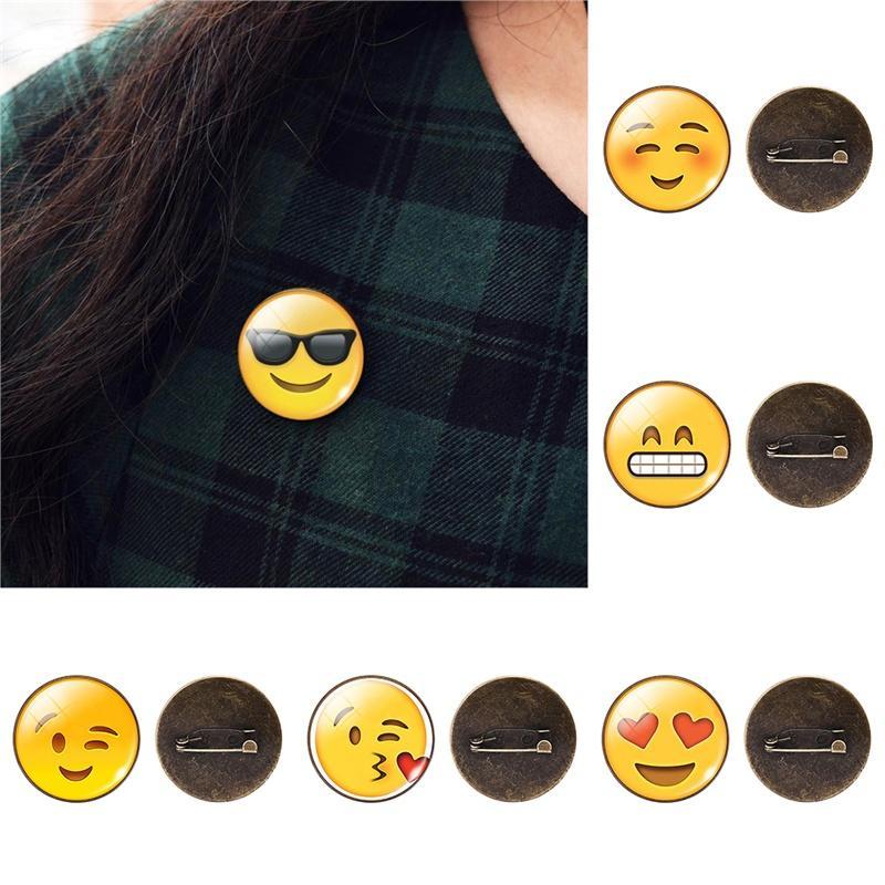 Buy Emoji Brooch Smile Funny Face DIY Badge Corsage Pins Jewelry Women
