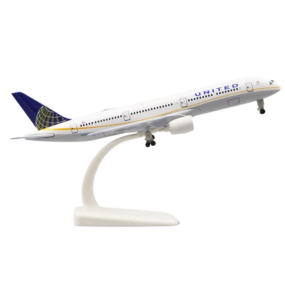 Flugzeugmodell B787 United Replika Modell Miniaturflugzeug Flugzeug Ausstellung Flugzeug Luftfahrt Metallflugzeug Flugzeug Ausstellung Sammeln