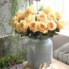 Artificial Rose Flower, Long Stem Fake Silk Roses for DIY Bridal Bouquet, Wedding Party Centerpiece, Home Table Decor