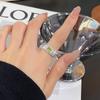 Natural Crystal Stone Jewelry S925 Sterling Silver Ring Women's Niche High-end Daily Gift Birthday Gift
