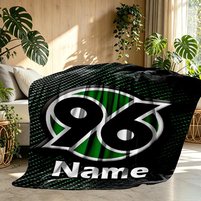 Custom Name Personalized Hannover 96 Football Print Blanket, Home Decor, Bedroom, Sofa, Camping, Couch, Gifts for Birthday ChristmasEnthusiasts