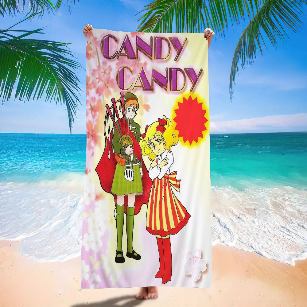 Candy Candy Anime Anime Beach Swimming Towel Soft Absorbent Washcloth Children's Gifts For Kids Travel Camping Gym