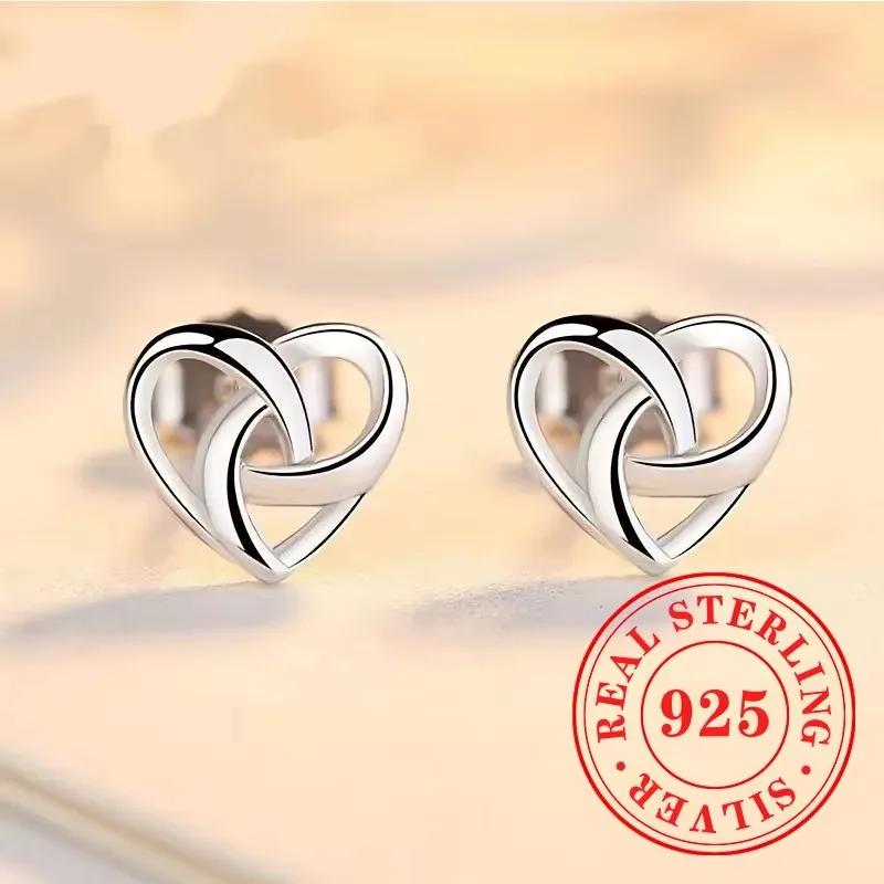 Gorgeous Stud Earrings  Sterling Silver Dazzling Exquisite Flower Design Accessory Luxury Trendy Bridal Jewelry Gifts