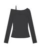 OJOS Strap Flatseam Long Sleeve Top / Charcoal