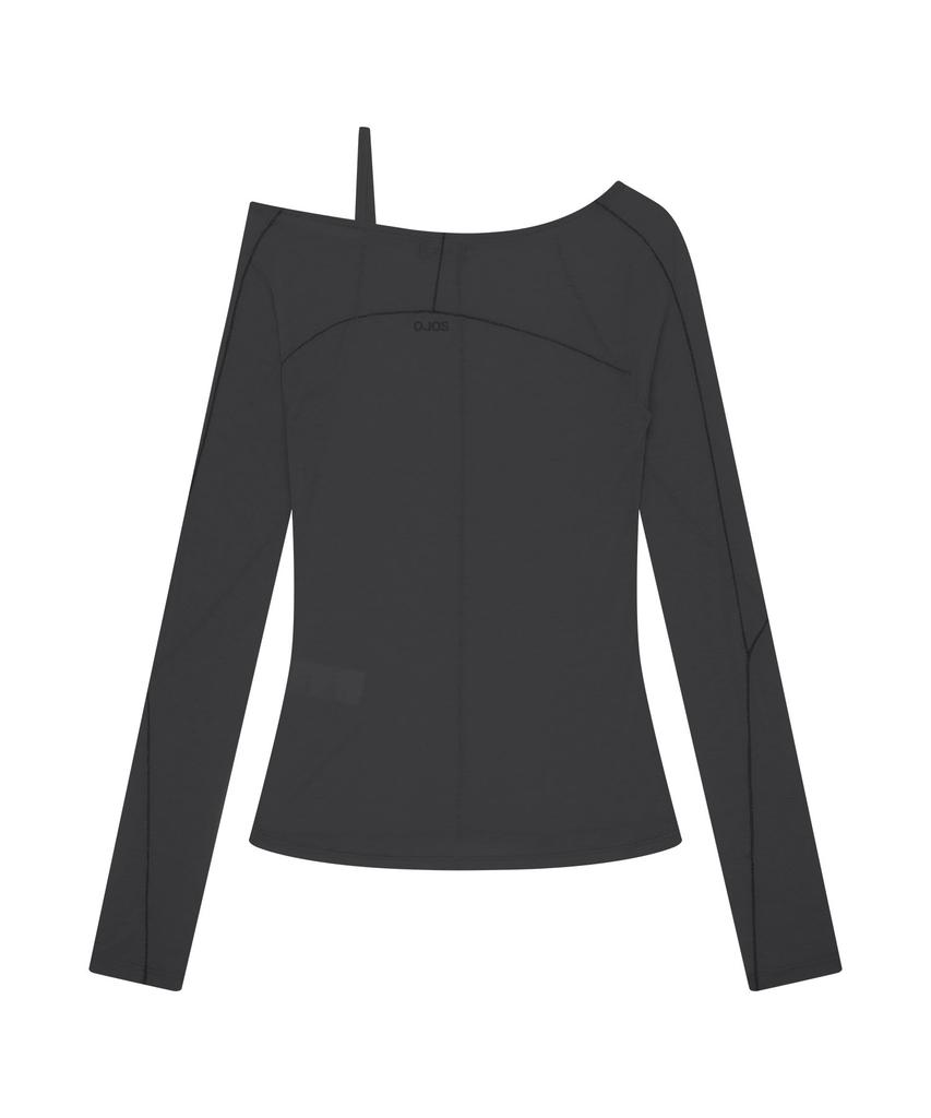 OJOS Strap Flatseam Long Sleeve Top / Charcoal