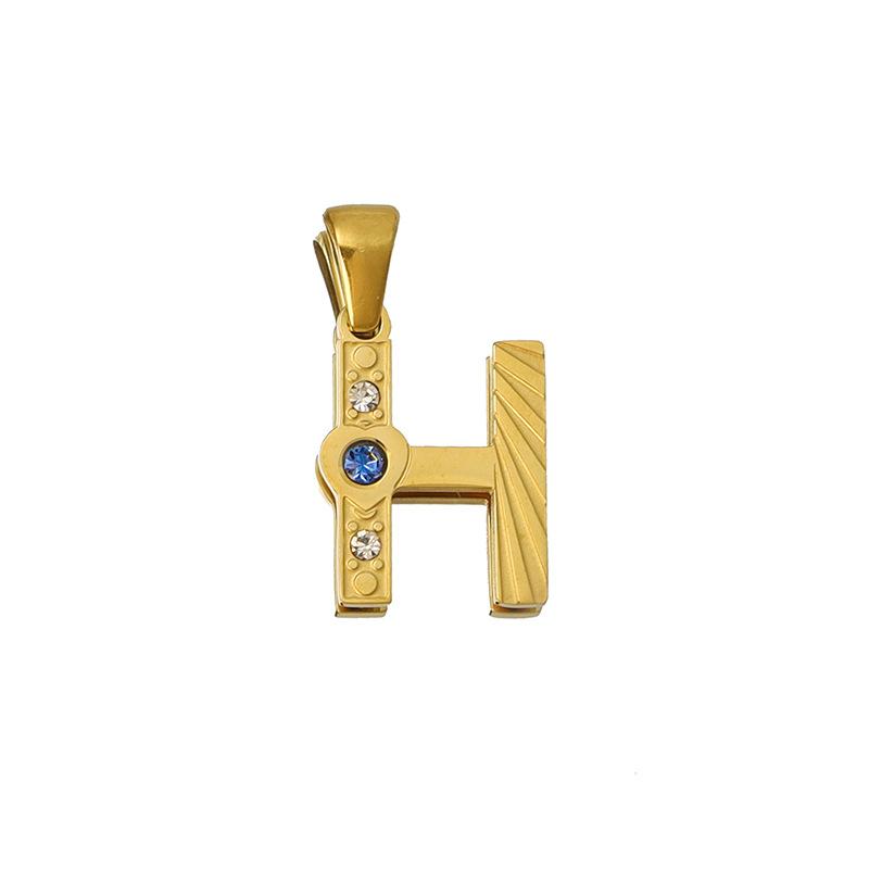 26 Letter Pendant Necklace 18K Pendant Series Ring Gold Color Independent Station Necklace Accessories Jewelry