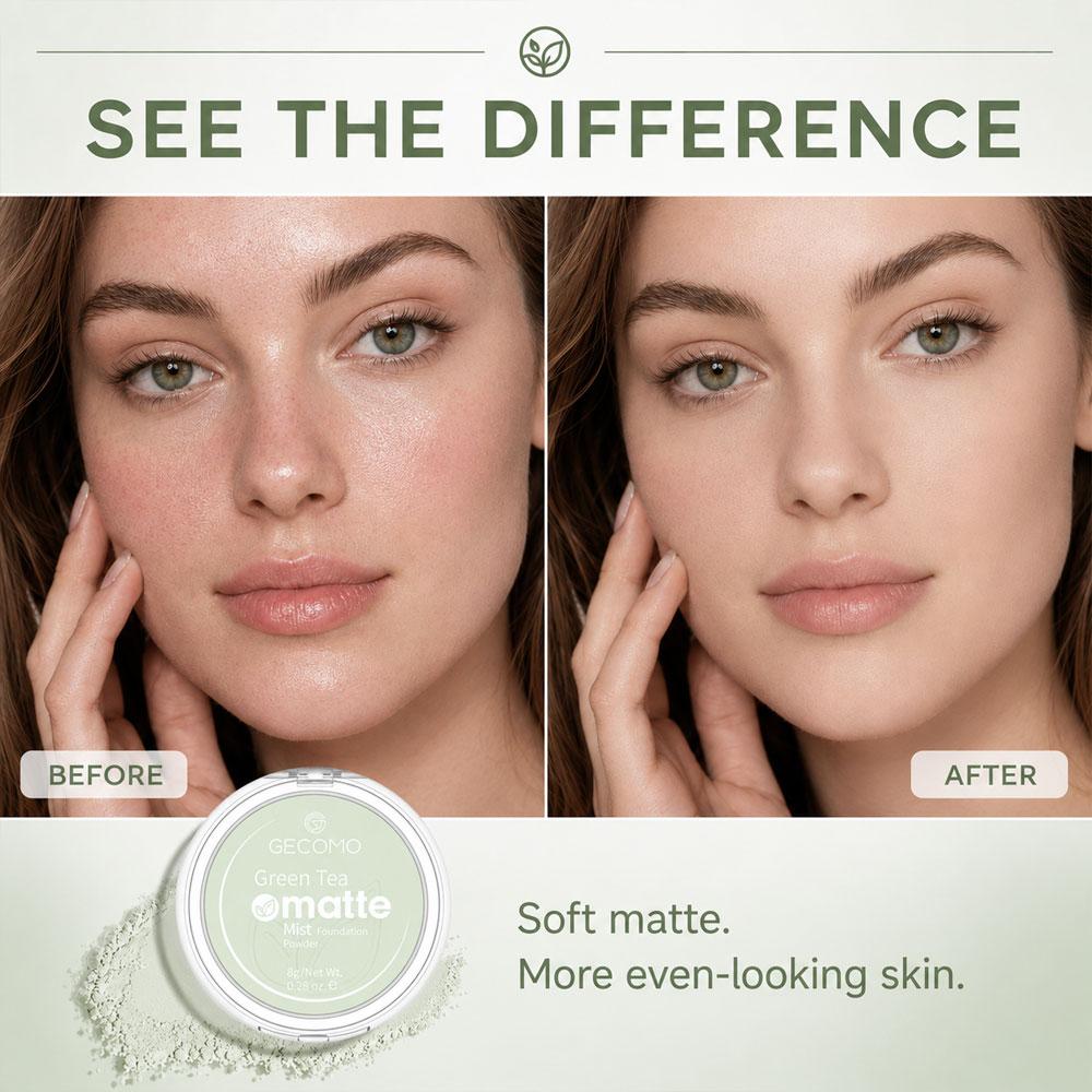 Makeup setting powder, soft mist, matte loose powder, long-lasting, obedient, waterproof, brightening, makeup setting