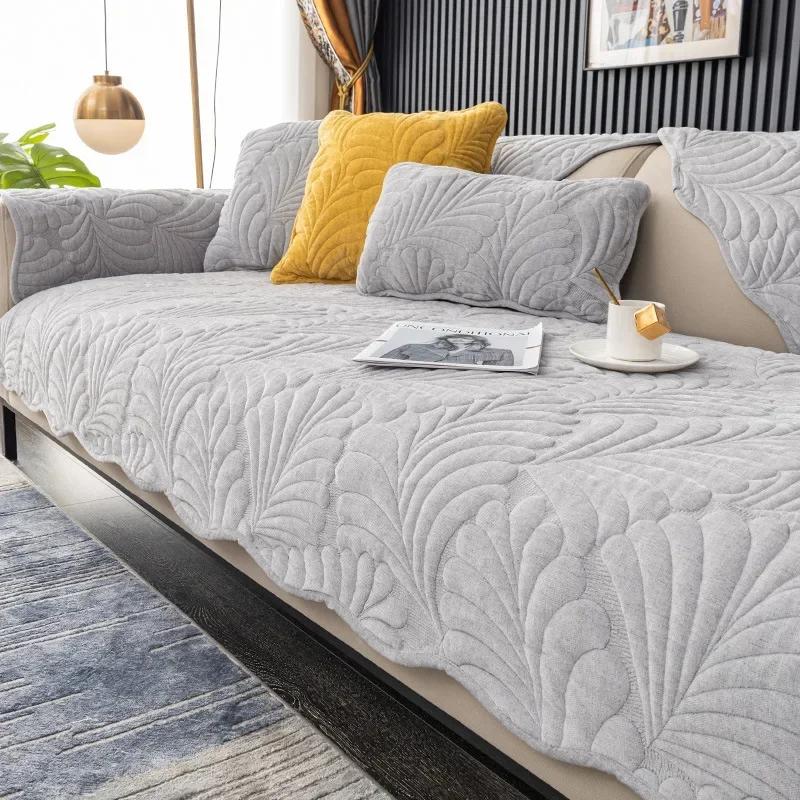 1PC Jacqaurd Chenille Sofa Cover Non-Slip Universal Sofa Mat Slipcovers Sectional Couch Towel Furniture Protector for Home Decor
