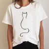 Women's Fashion Apparel Cat Cactus Plant Print T Shirt Women's Short Sleeve Print T Shirt Women's Cartoon Top Graphic T Shirts