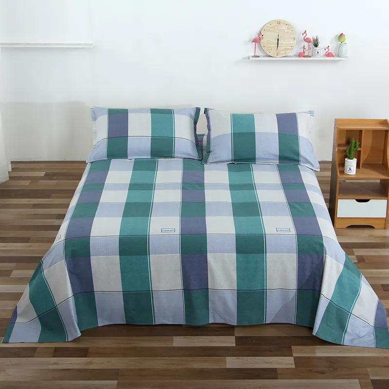 Bettwäsche aus reiner Baumwolle, einteilig, verdickt, weich, bedruckt, für Einzel- und Doppelbetten, Winterbettwäsche