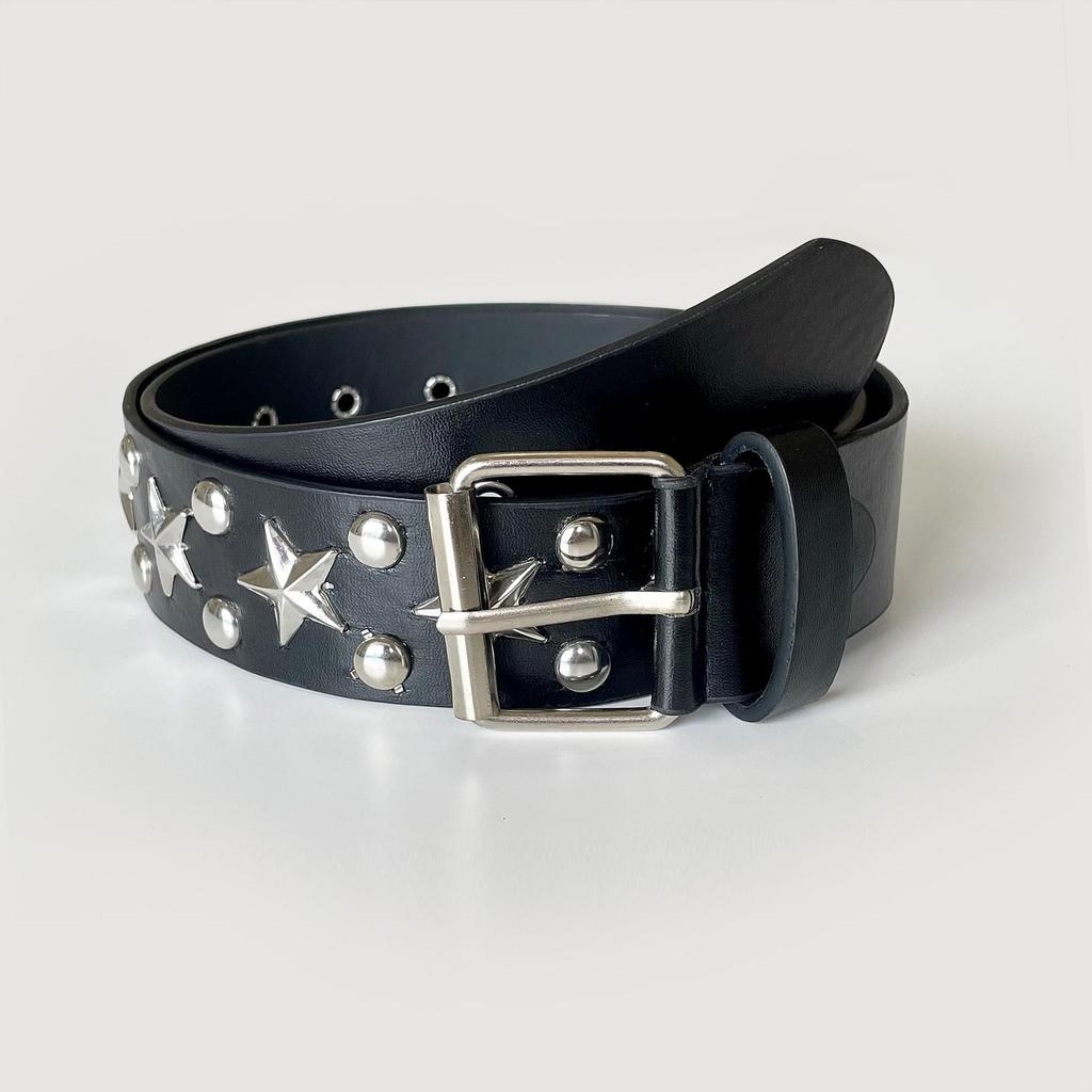 1Pc American Retro Heavy Industry Belt Accessories Women's Waist Decoration Jeans Metal Rivet Belt Wide Version