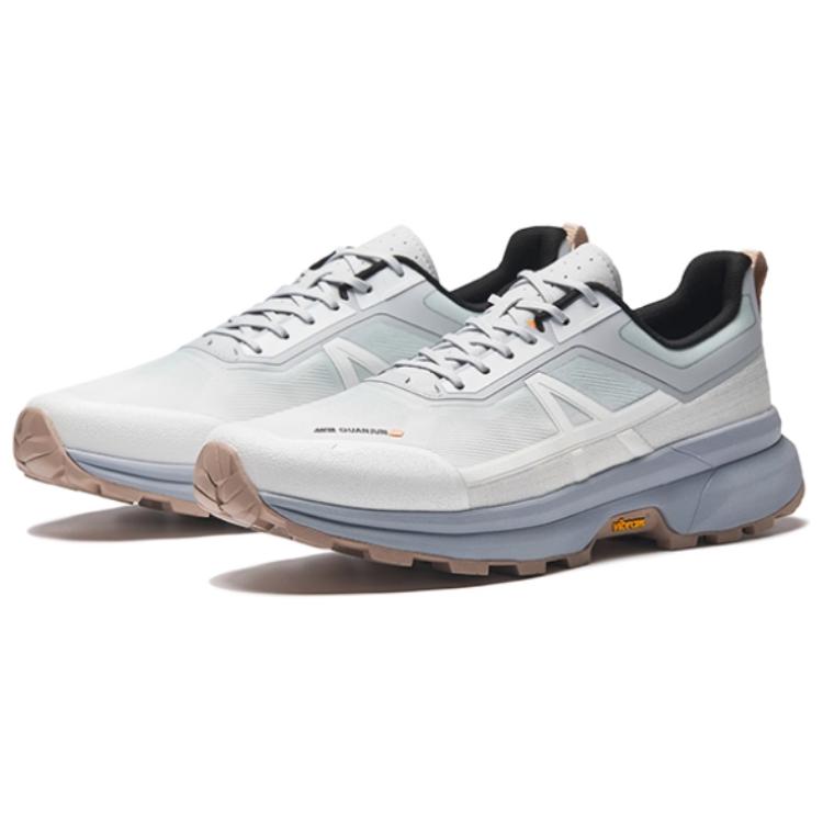 New Anta Champion Trailblazer Cushioning Slip Resistant Support Low Top Hiking Shoes Men's Papyrus White Frost Tower Gray 112536607A-2