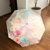 1pc Floral Fantasy Pastel Garden Umbrella with Plastic Handle,Suitable for All Seasons Home Travel Outdoor UmbrellaDD412
